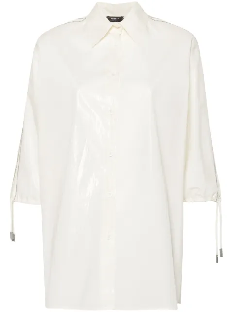 Peserico beaded trim-detail taffeta shirt 