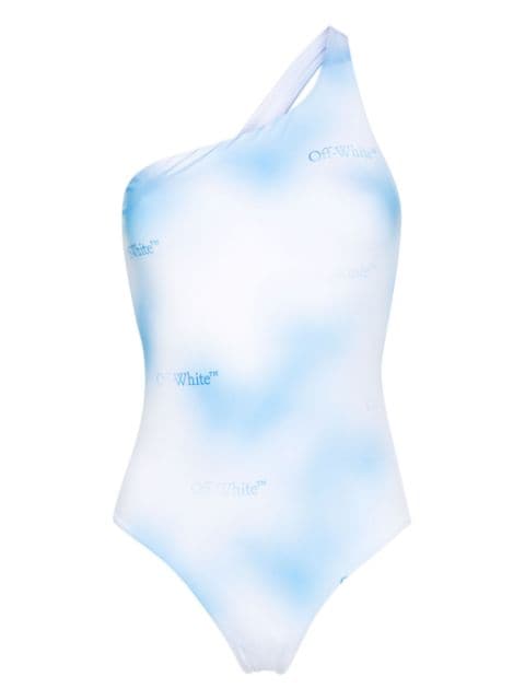 Off-White logo-print ombré swimsuit
