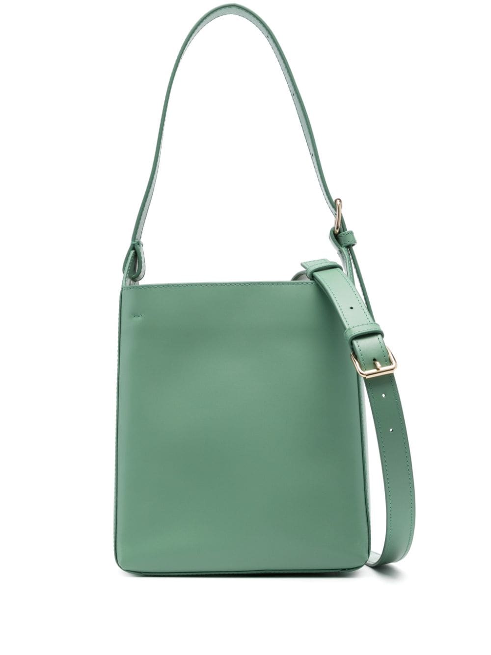 Apc Smooth Leather Shoulder Bag In Green