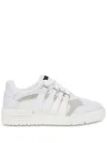 Moschino logo-tape leather sneakers - White