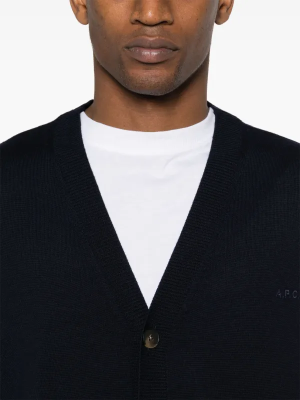 A.P.C. ロゴ カーディガン | ブルー | FARFETCH JP