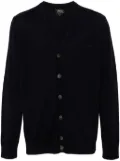 A.P.C. logo-embroidered wool cardigan - Blue