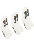 Natasha Zinko graphic-print knitted socks - White