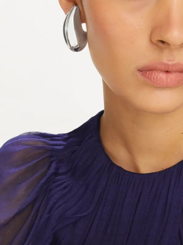 Crystal and Sterling Silver Wave Earrings | LeightWorks