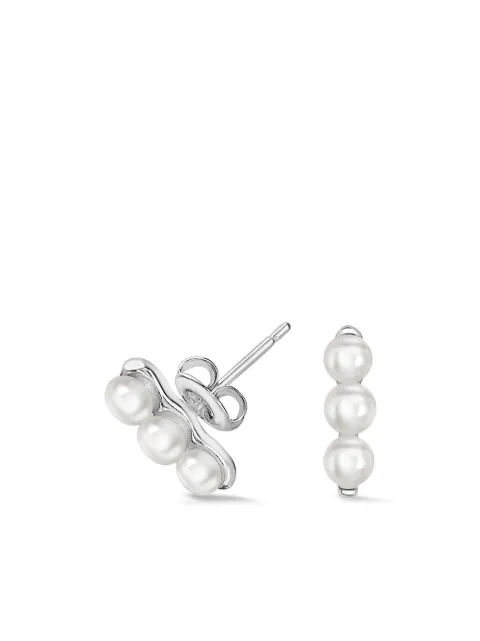 DOWER AND HALL Timeless Triple Pearl Bar studs