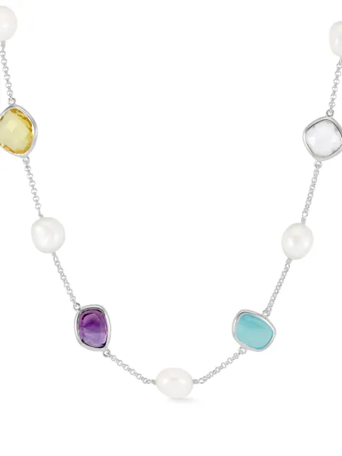 DOWER AND HALL candy gemstone and baroque pearl necklace