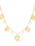 DOWER AND HALL white pearl and disc collar necklace - Gold