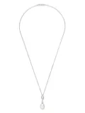 DOWER AND HALL marquise and oval white pearl pendant - Silver