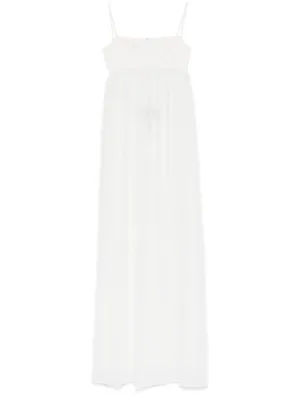 Max Mara Europa Canvas Maxi Dress | White | FARFETCH