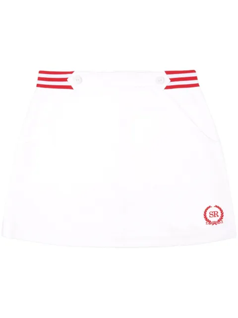 Sporty & Rich Kelly logo-embroidered skirt 