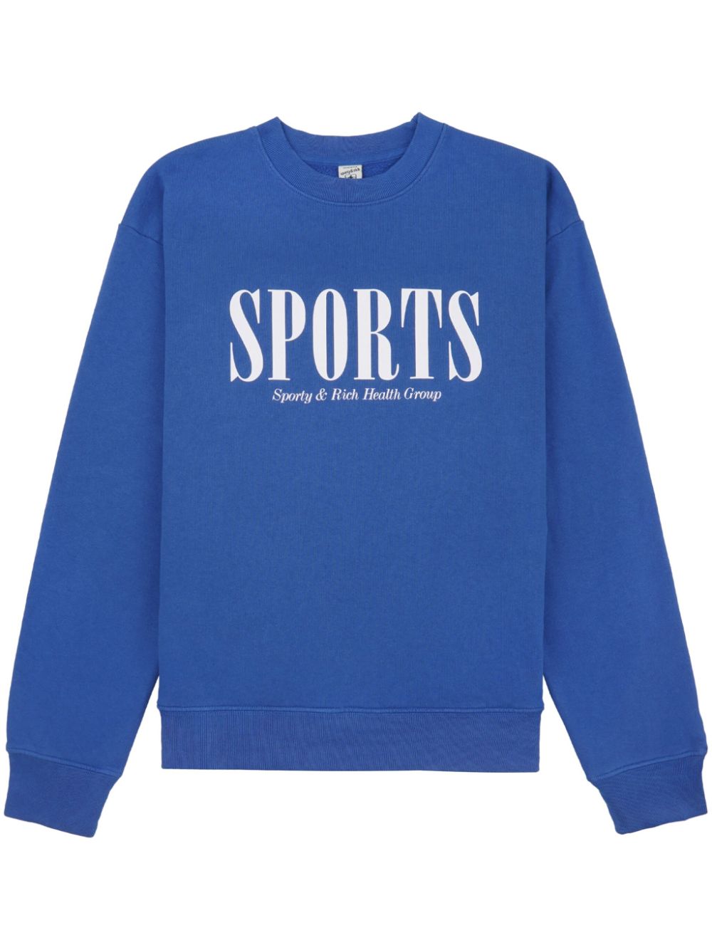 Sporty & Rich Sports cotton sweatshirt Blauw