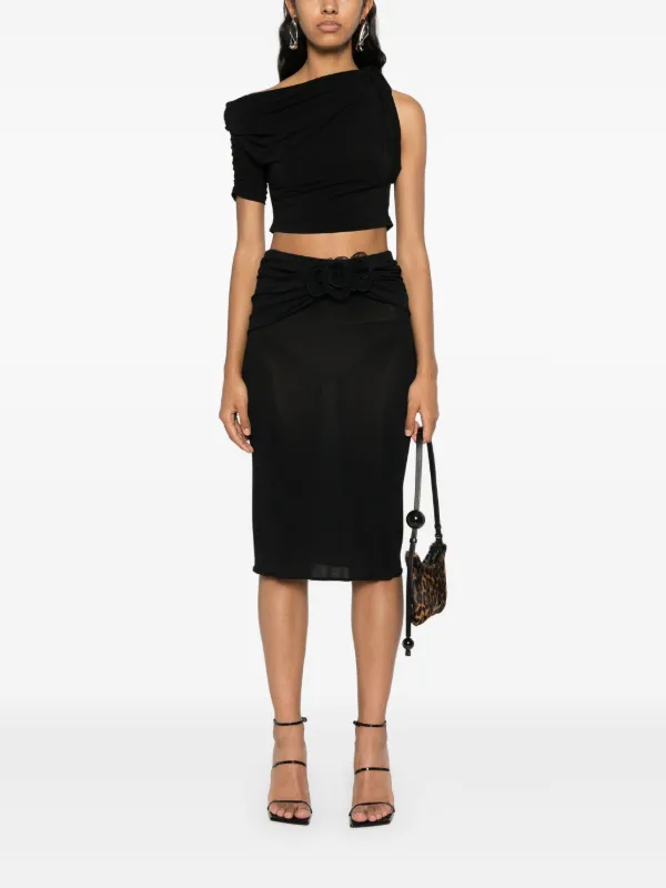 Jacquemus Le Haut Drapeado Top | Black | FARFETCH GE