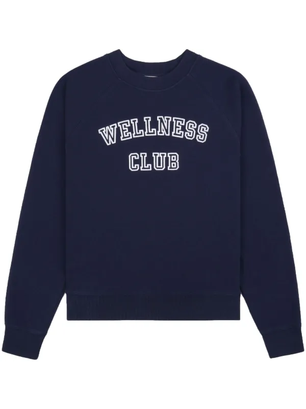 スウェット・トレーナー Sporty & Rich Wellness Logo Print Sweatshirt CR652HG Sporty & Rich Wellness Club Soft Sweatshirt | Blue | FARFETCH JO