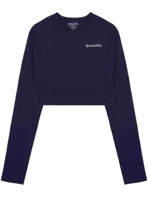Sporty & Rich logo-print long-sleeve T-shirt