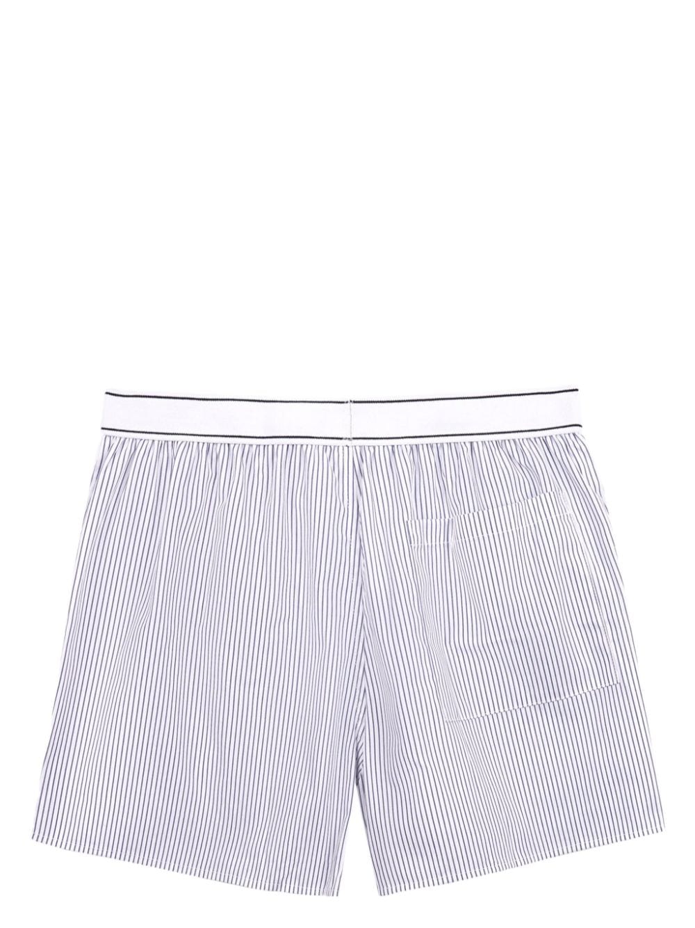 Sporty & Rich striped cotton shorts - Wit