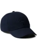 Prada logo-embroidered cotton cap - Blue
