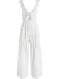 alice + olivia tie-front cut-out jumpsuit - White