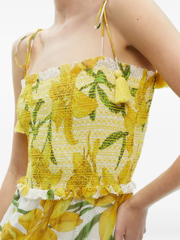 Alice and olivia yellow dress best sale