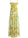 alice + olivia Marna floral-print maxi dress - Yellow
