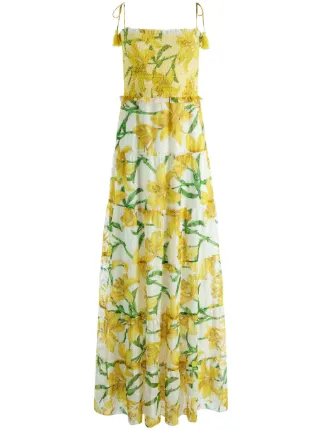 Alice + Olivia Marna floral-print Maxi Dress | Yellow | FARFETCH BN
