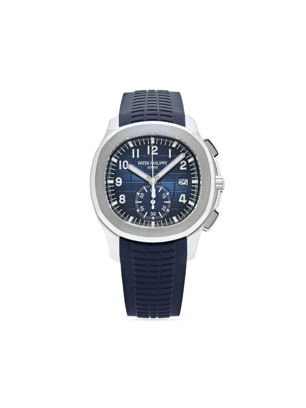 Patek Philippe 2021 pre owned Aquanaut 42.2mm Blue FARFETCH