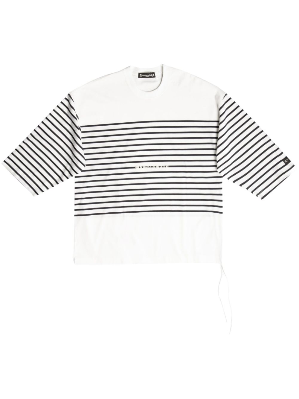 Mastermind Japan logo-print striped T-shirt Wit