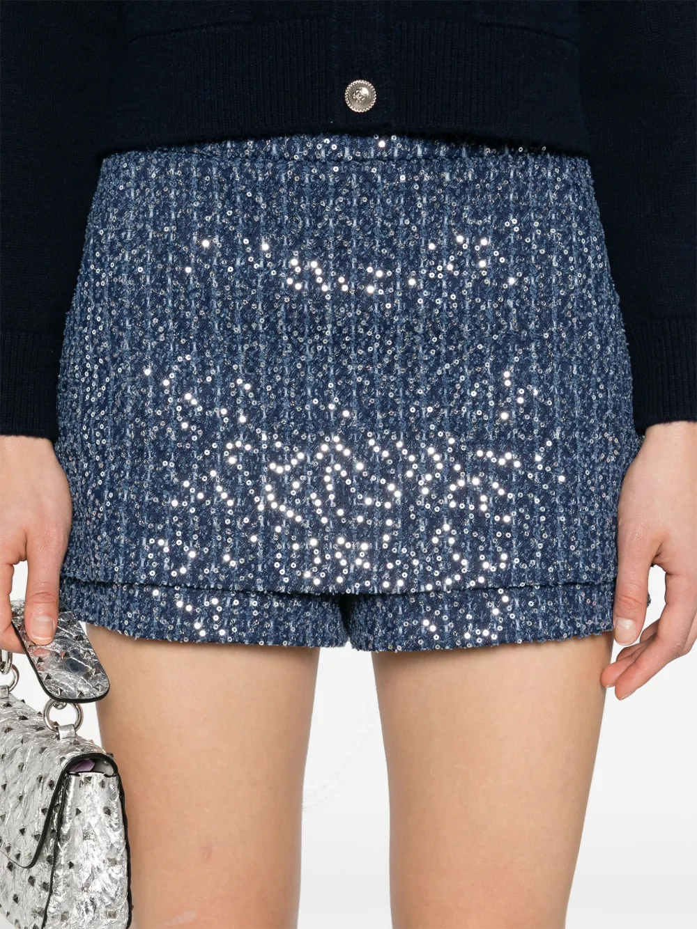 Affordable Maje sequinned tweed shorts Women