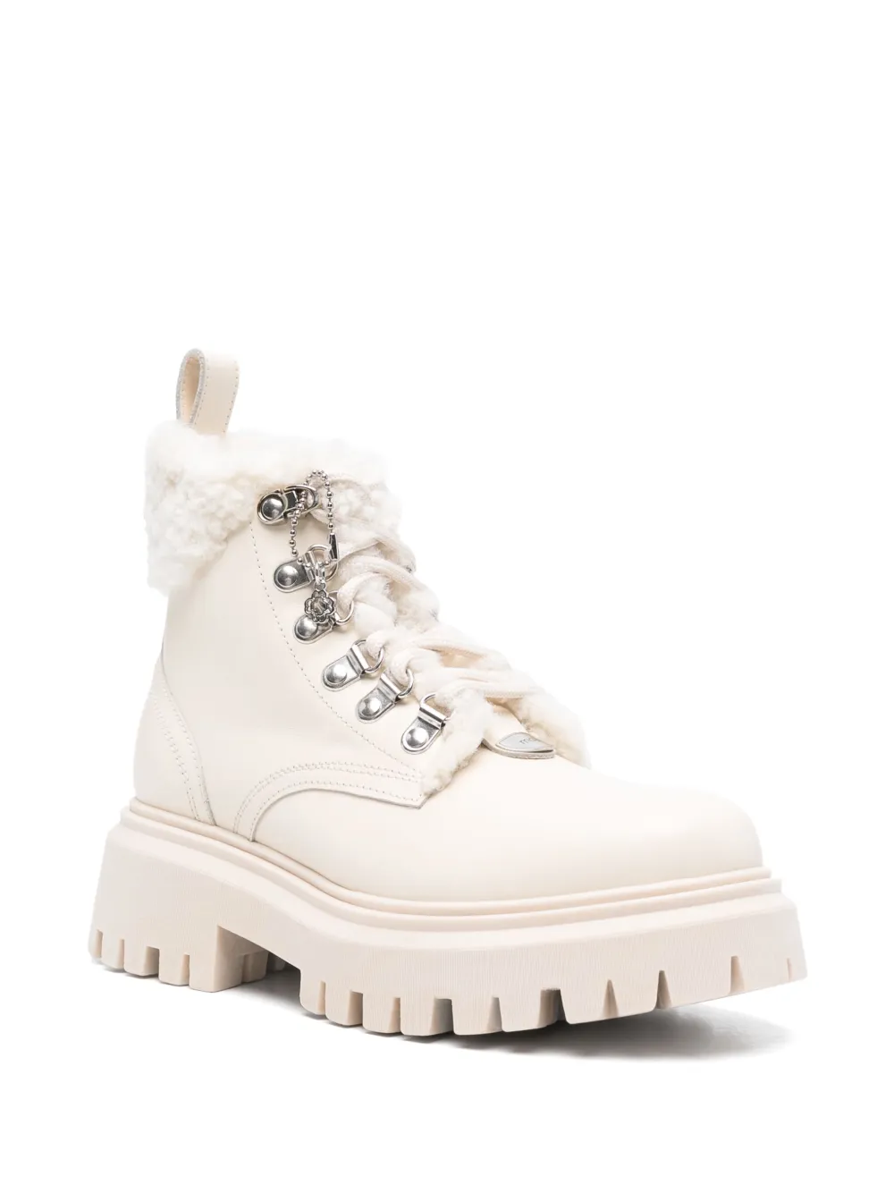 Maje Laarzen met imitatielamswol - Beige