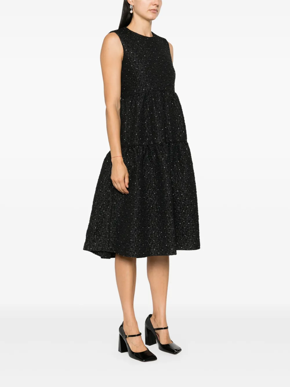 Maje Robe Longue a Ornements Strasses Noir FARFETCH FR
