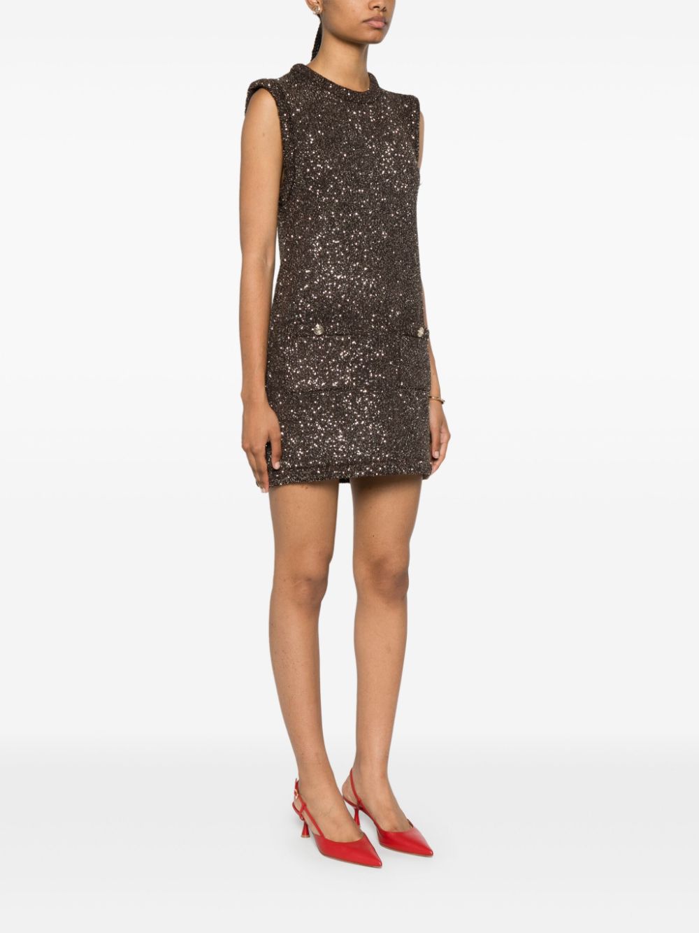 Maje sequinned mini dress Women