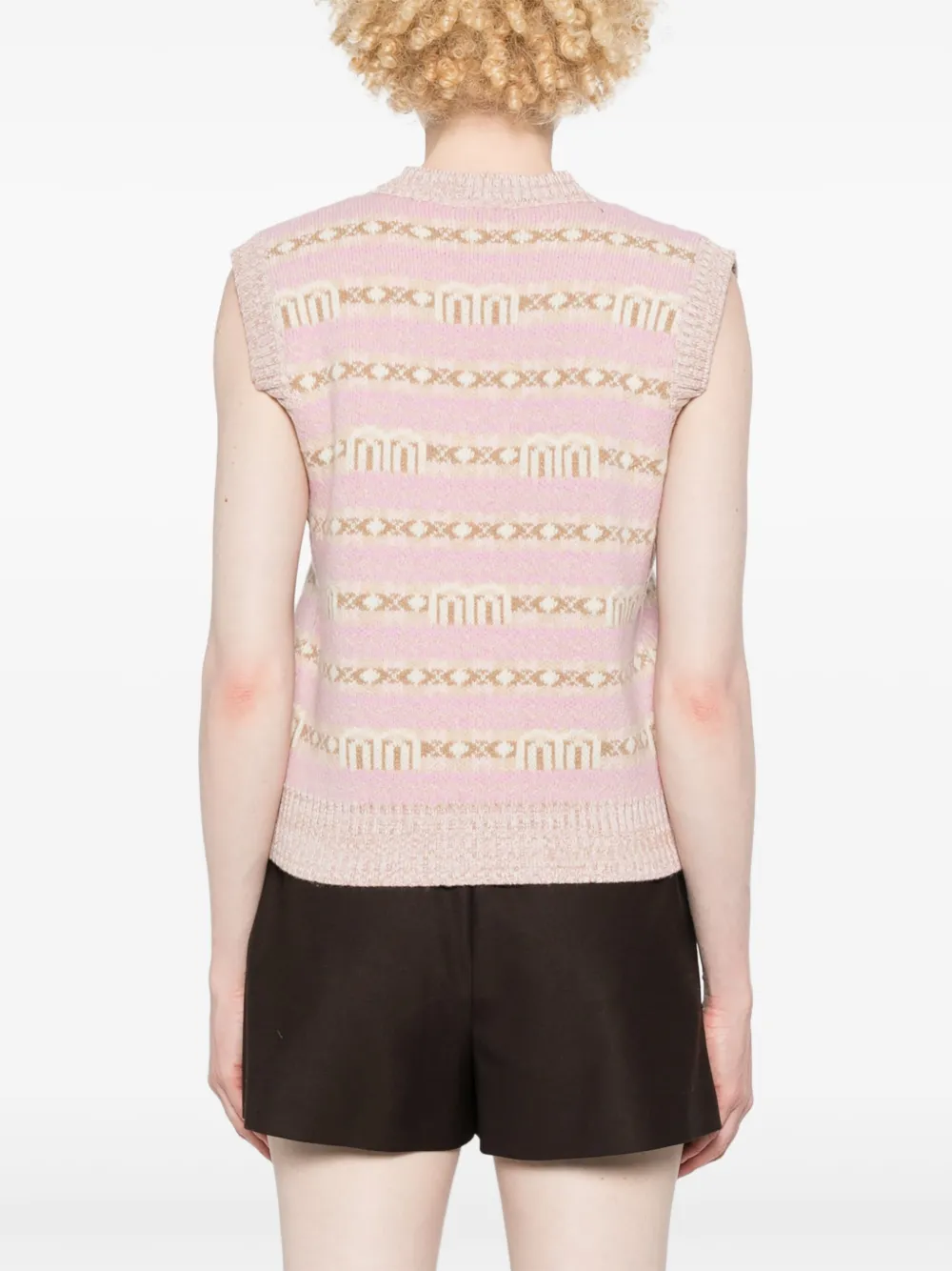 Affordable Maje sleeveless jacquard sweater Women