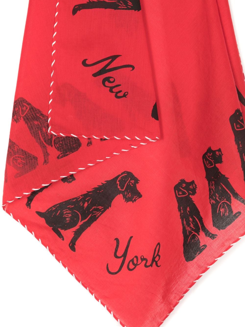 Shop Bode Monday Cotton Scarf In Red
