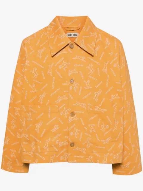 BODE Pooch cotton shirt jacket