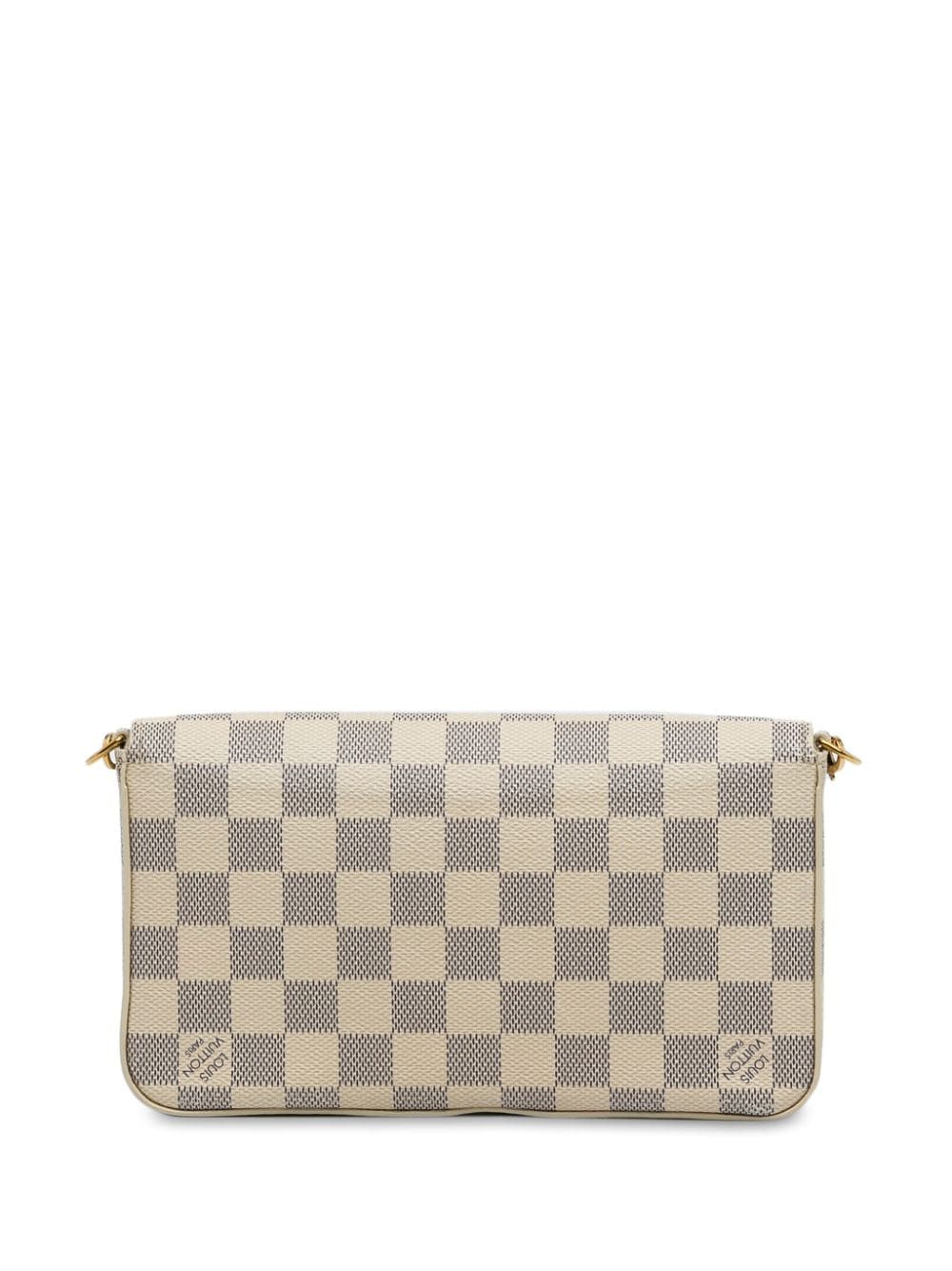 Pre-owned Louis Vuitton Damier Azur Pochette Felicie 斜挎包（2016年典藏款） In White