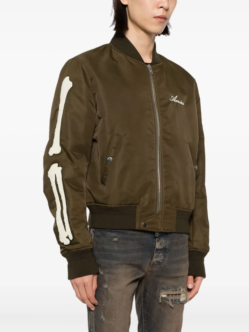 AMIRI Bones bomberjack Groen