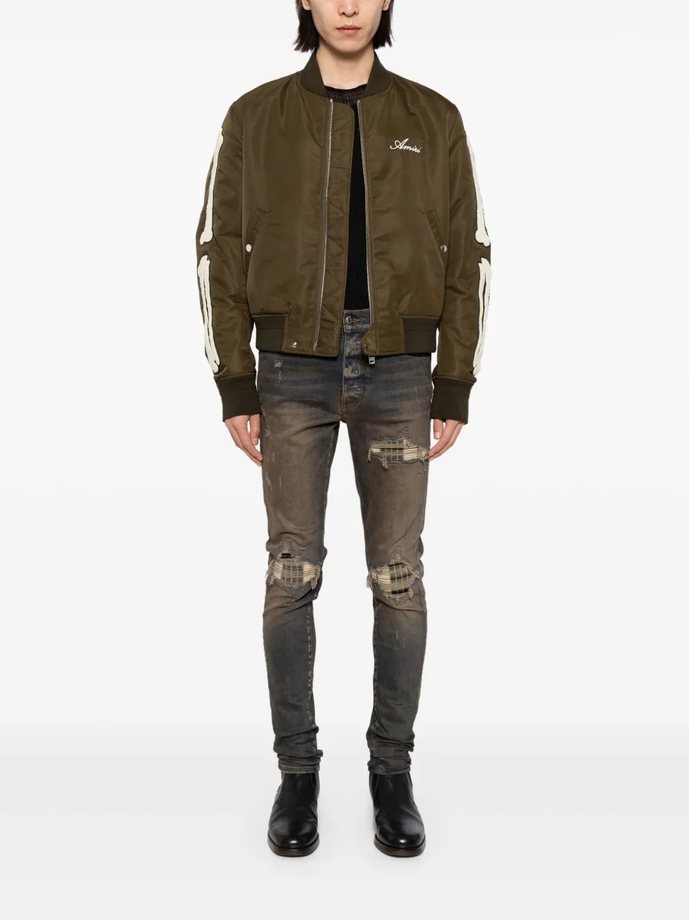 AMIRI Bones bomberjack Groen