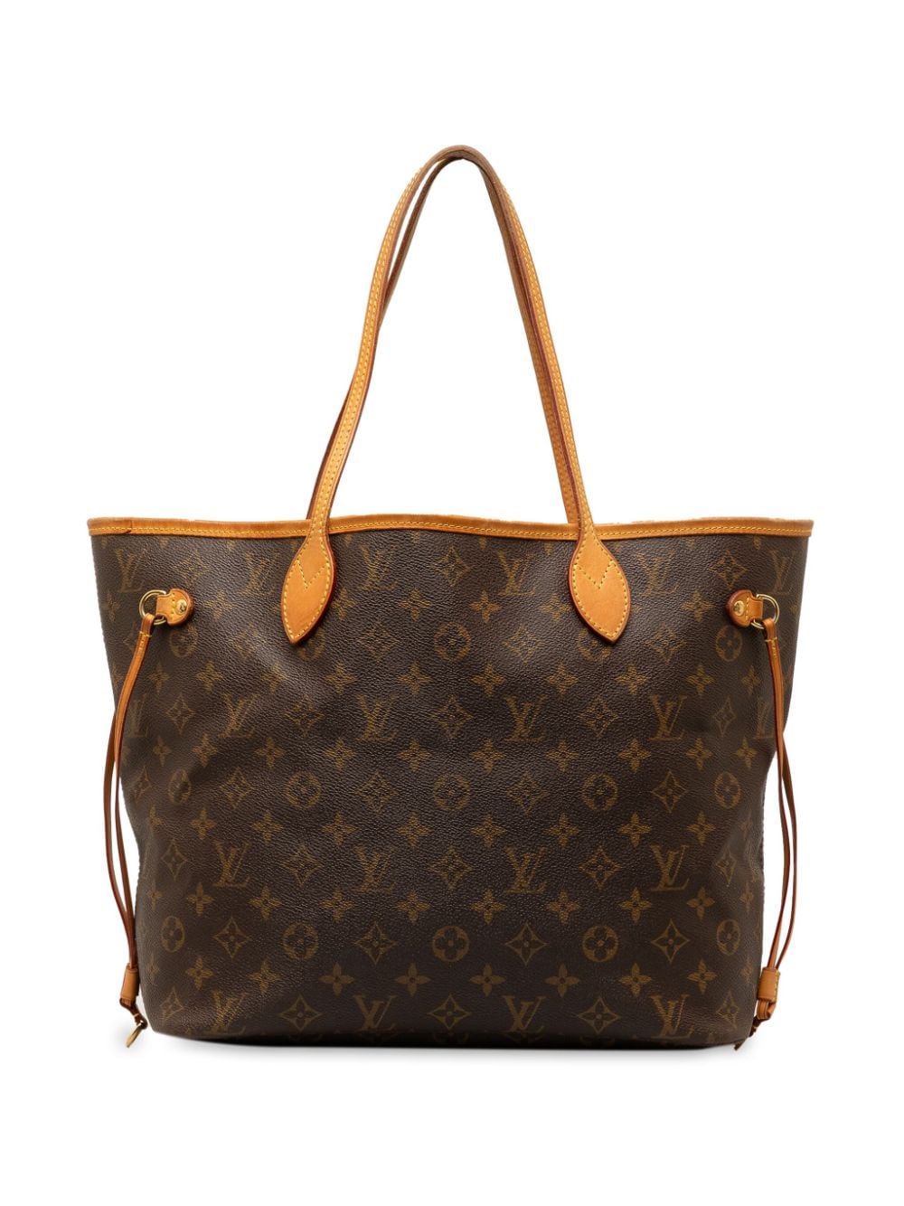Pre-owned Louis Vuitton 2009 Monogram Neverfull Mm Tote Bag In Brown