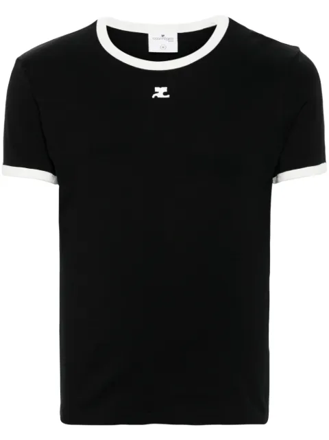 Courrèges Contrast cotton T-shirt