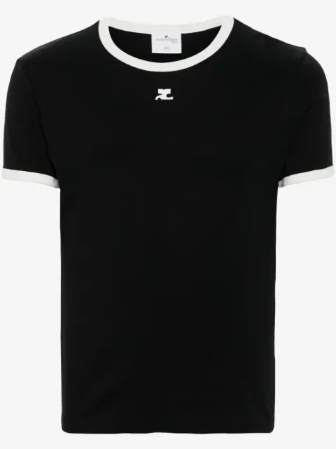 Courrèges Contrast cotton T-shirt