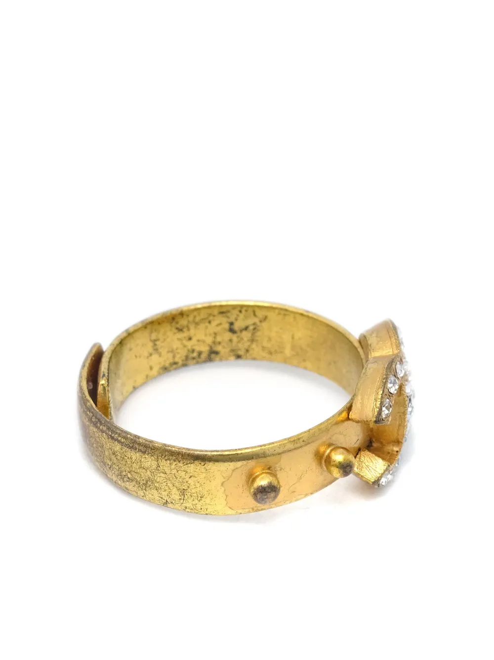 CHANEL Pre-Owned 2002 ring met CC-logo - Goud