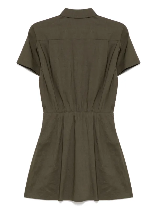 Theory Short Sleeve A-line Dress - Green