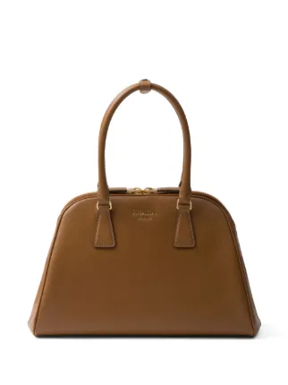 PRADA プラダ ベルト付 バックル ラージ レザー ハンドバッグ