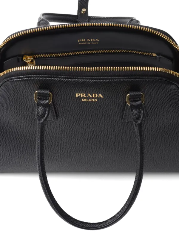 【SALE】 サフィアーノレザー Prada ハンドバッグ JP FARFETCH | ブラック | バッグ