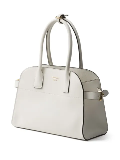 Prada medium logo-stamp leather tote bag 1BG538VOOO2CYS - 2