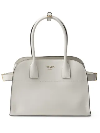Prada レザーハンドバッグ | ホワイト | FARFETCH JP