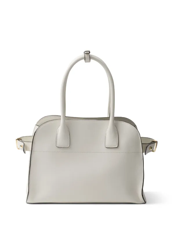 【関税&送料込】Prada Grainy Leather Tote Bag Prada Leather Tote Bag | Black | FARFETCH