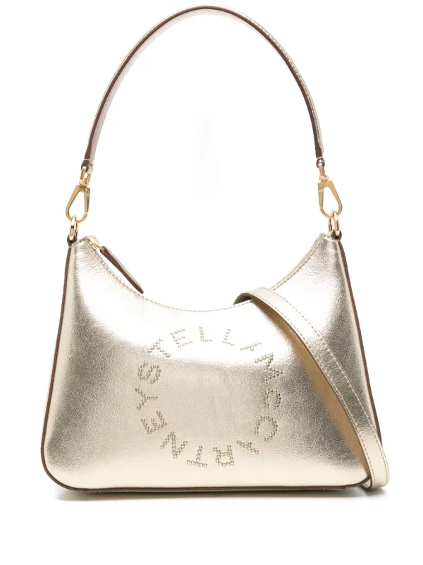 Stella McCartney スタッズロゴ ショルダーバッグ | ゴールドトーン 