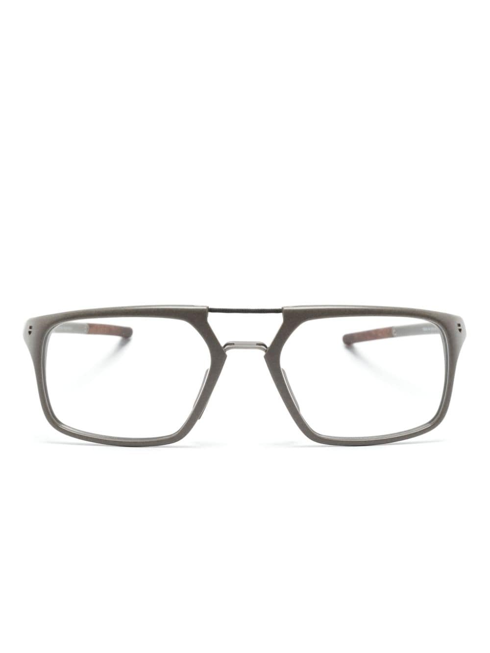 Tag Heuer Rectangle-frame Glasses In Black