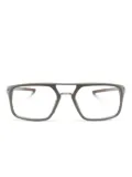 TAG Heuer rectangle-frame glasses - Grey