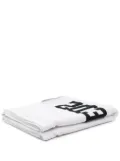 DSQUARED2 logo-jacquard cotton beach towel - White